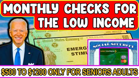 500 TO 1200 CHECKS FOR SENIOR ADULTS STIMULUS CHECK UPDATES MAY