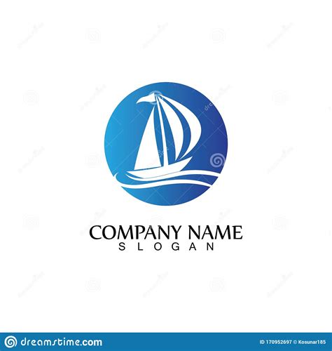 Ocean Cruise Linear Ship Silhouette Simple Linear Logo Vector Stock