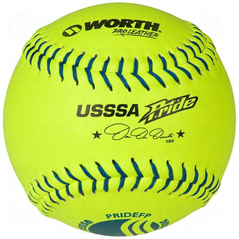 Worth Usssa Pride Pro Leather Fast Pitch Softballs