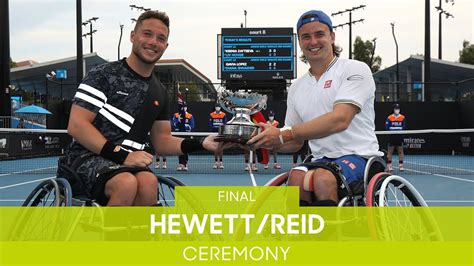 Men S Wheelchair Doubles Ceremony Hewett Reid V Fernandez Kunieda F