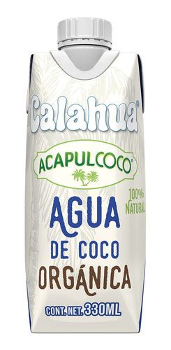 Agua De Coco Orgánica Calahua Acapulcoco 330ml MercadoLibre