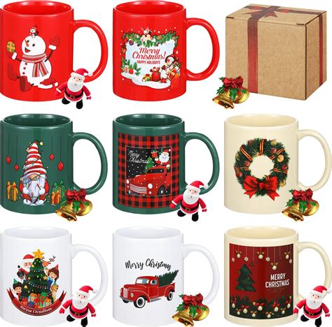 Amazon Suttmin Pcs Christmas Enamel Winter Holiday Coffee Mugs