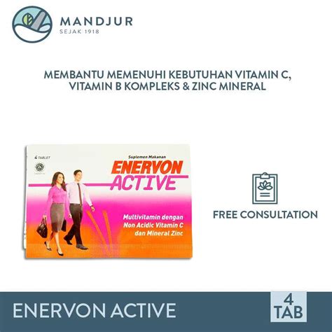 Jual Enervon C Active 4 Tablet Suplemen Lengkap Untuk Daya Tahan