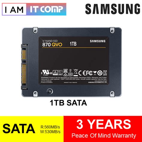 Samsung Ssd 870 Qvo 25 Sata 1tb 2tb V Nand Solid State Drive