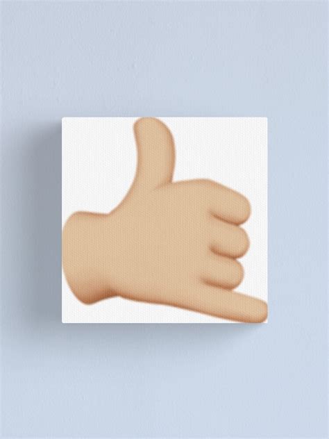 "Hang Loose Emoji" Canvas Print by emojiqueen | Redbubble