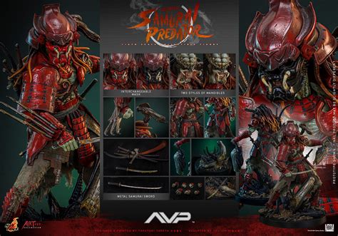 Akaoni Samurai Predator Hot Toys AC06 Alien Vs Predator 1 6 Figure