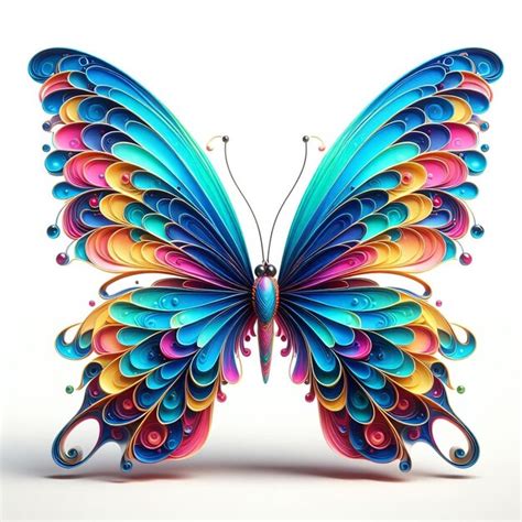 Premium Photo Brightly Colored Butterfly With Vibrant Look