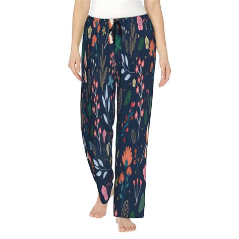 Daiia Colorful Flowers Women S Sleep Pant With Pockets And Drawstring