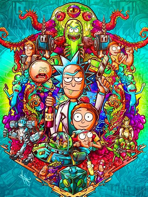 Rick And Morty 5d Diy Diamond Painting Kit Full Drill Stick To Paint