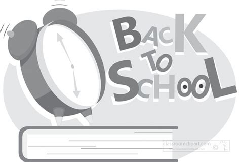 Clocks Clipart Black And White School