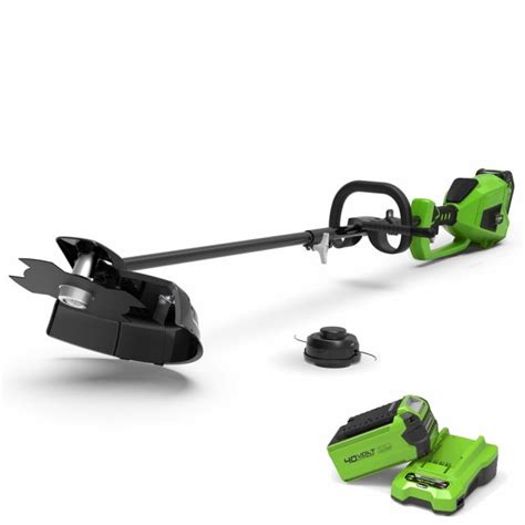 Greenworks G40ltk2 G Max 40v Front Mount Cordless Grass Trimmer With 1 X 2ah Battery And 2a