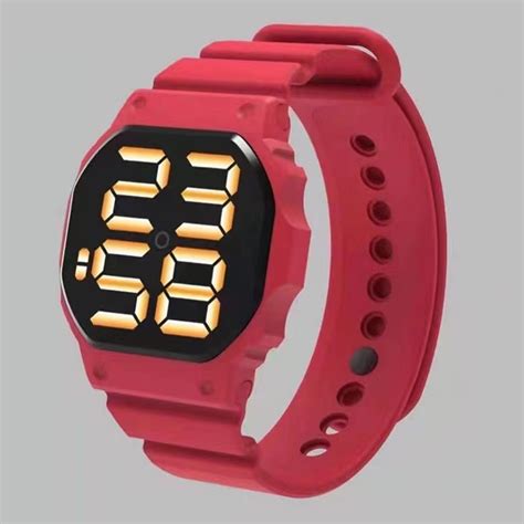 Jual Cod Jam Tangan Digital Wanita Pria Led Rubber Watch Fashion Jam