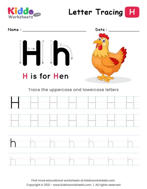 Tracing Letter H Worksheets Fun And Educational Handwriting Practice