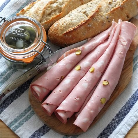 Mortadella With Pistachio Nuts Italy From 200gr Maison Duffour