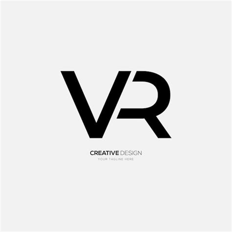 Premium Vector Creative Letter V R Typographic Logo