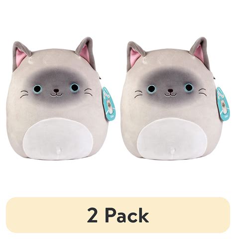 2 Pack Squishmallows Original 10 Inch Felton The Siamese Cat