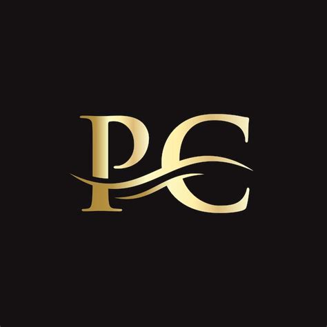 Premium Vector | Creative pc letter with luxury concept modern pc logo design for business and ...