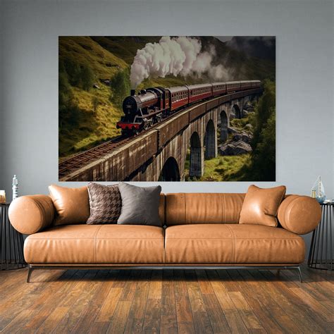 Old Train Art, Train Decor Art, Vintage Locomotive, Railroad Wall Art ...