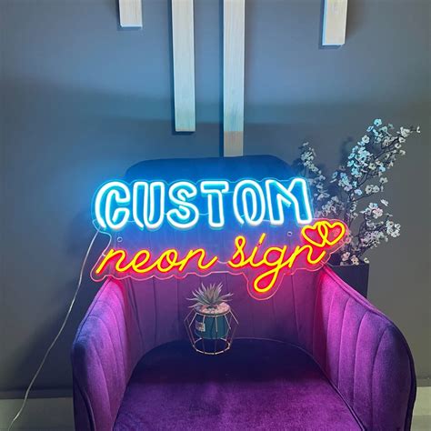 Neon Sign Custom Name Wedding Name Sign Custom Neon Sign Battery