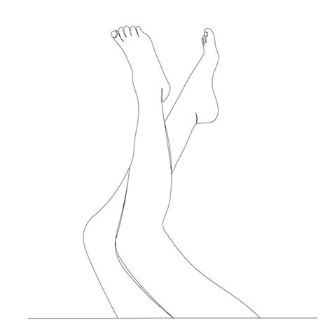 Premium Vector Female Legs Drawing By One Continuous Line Isolated Vector