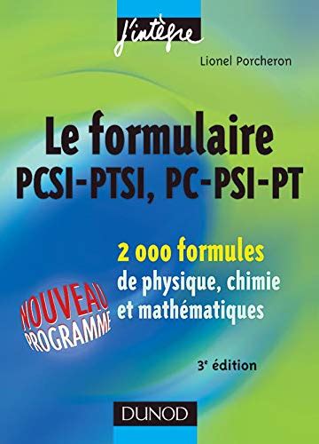 Amazon Co Jp Le Formulaire PCSI PTSI PC PSI PT 2000 Formules De