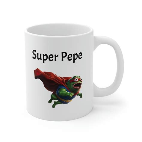 Super Pepe The Frog Mug Rare Pepe Meme Frog Coffee Mug Sad Pepe Frog