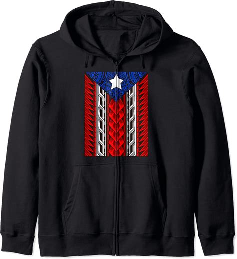 Amazon Puerto Rican Tribal Flag Modern Boricua Puerto Rico Zip