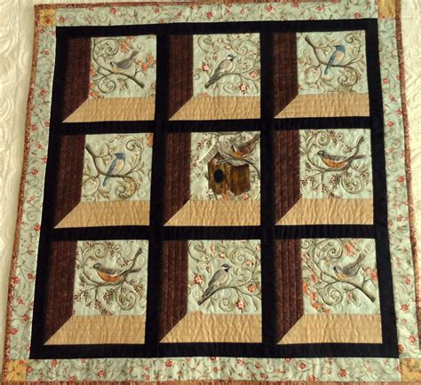 Wild Birds Wall Hanging Nature Wall Quilt Wildlife Quilt Etsy Wall