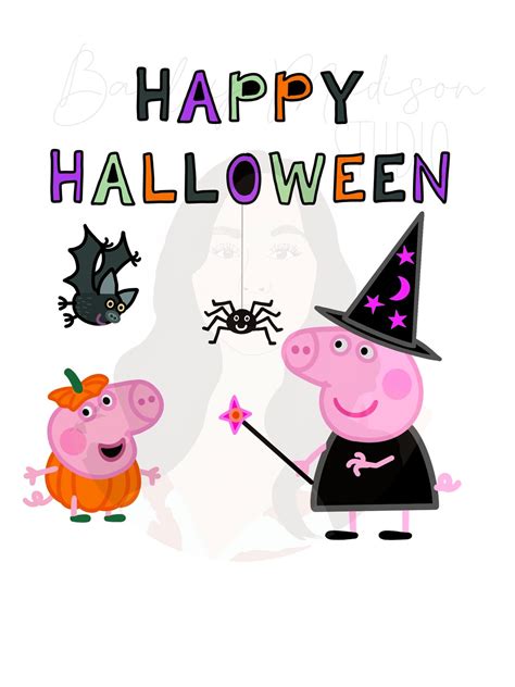 Peppa And George Pig Halloween PNG Etsy