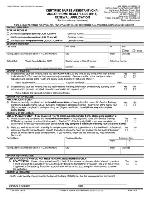 Cna Renewal California Form Fill Out Sign Online Dochub