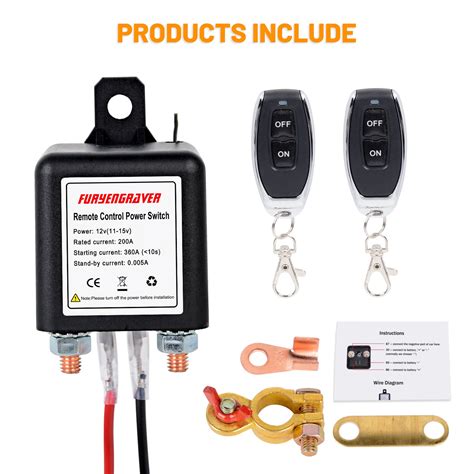 Remote Control Battery Disconnect Switch Kill Switch For Car With 2