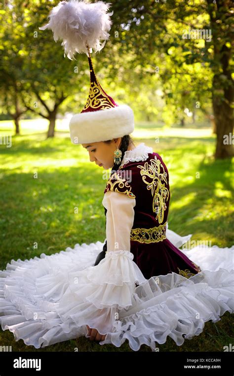 Beautiful Kazakh Woman In National Costume Stock Photo Alamy