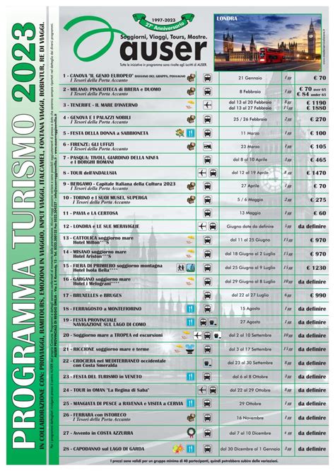 Turismo Auser 2023 Consulta Il Nuovo Programma Viaggi Auser Reggio