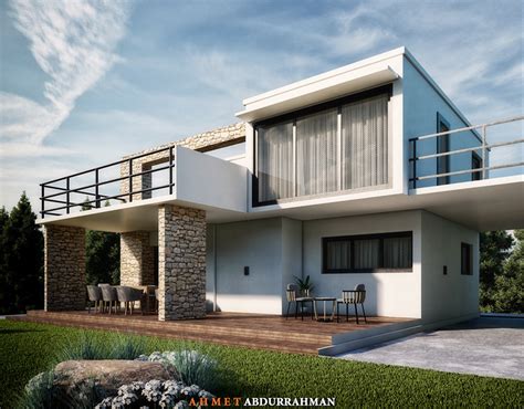 Modern Villa Render By Ahmet Abdurrahman Behance