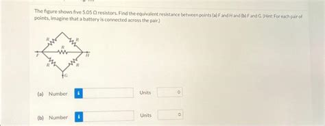 Solved The Figure Shows Five 505 2 Resistors Find The E