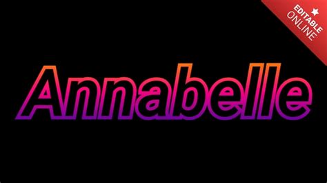 Annabelle Contornos Naranja Violeta Generador De Efectos De Texto