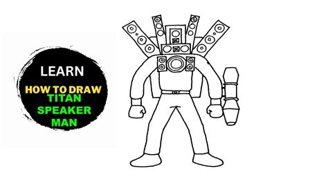 How To Draw Titan Speaker Man Easy Step By Step Skibidi Toilet Titan