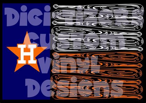 Digi Tizers Houston Astros Baseball Bat American Flag Svg Houston