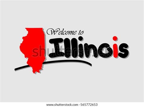 Welcome Illinois Vector Design Stock Vector Royalty Free 565772653