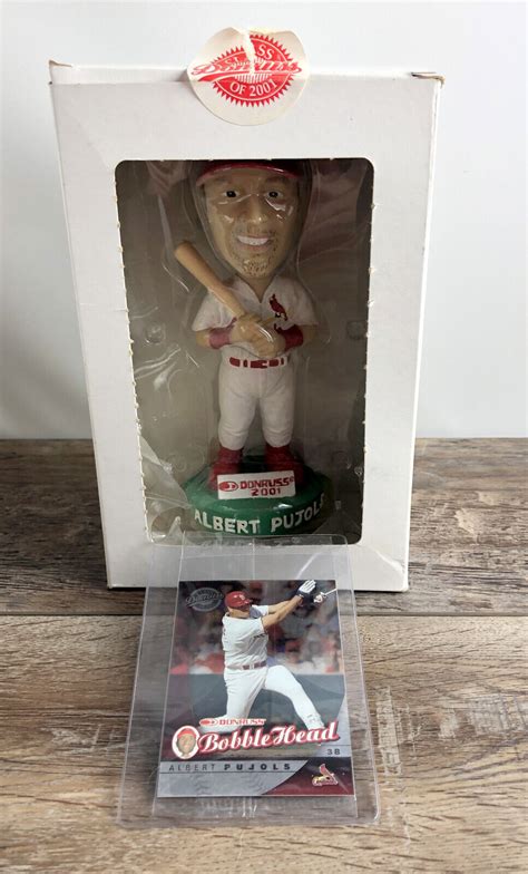 2001 Donruss Albert Pujols Bobblehead And 5 Baseball Card 1493 2000