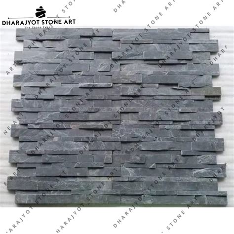 Black Slate Stone Exterior Wall Cladding Dharajyot Stone Art