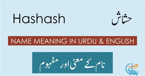 Hashash Name Meaning - Hashash Origin, Popularity & History