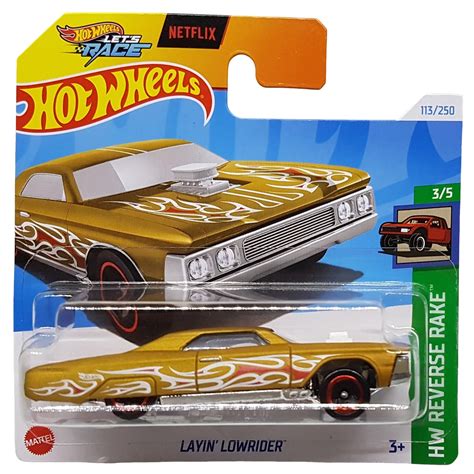 Hot Wheels Layin Lowrider Hw Reverse Rake 3 5