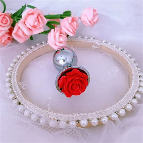 Rose Flower Anal Plug For Men And Women Masturbator Adult Sex Goods Bangkoksexdoll