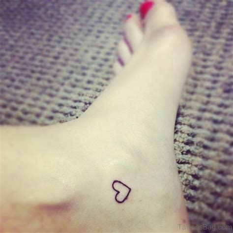 54 Adorable Heart Tattoo On Ankle