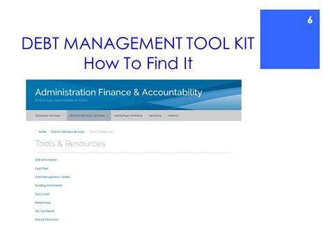 KCSOS DEBT Toolkit November 7 DEBT MANAGEMENT TOOL KIT How To Find It