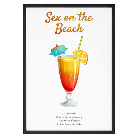 Affiche Cocktail Sex On The Beach La French Touch