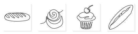 Single Line Drawing Food Vector Art, Icons, and Graphics for Free Download