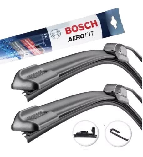 Par Palhetas Limpa Parabrisa Bosch Aerofit Original Silicone