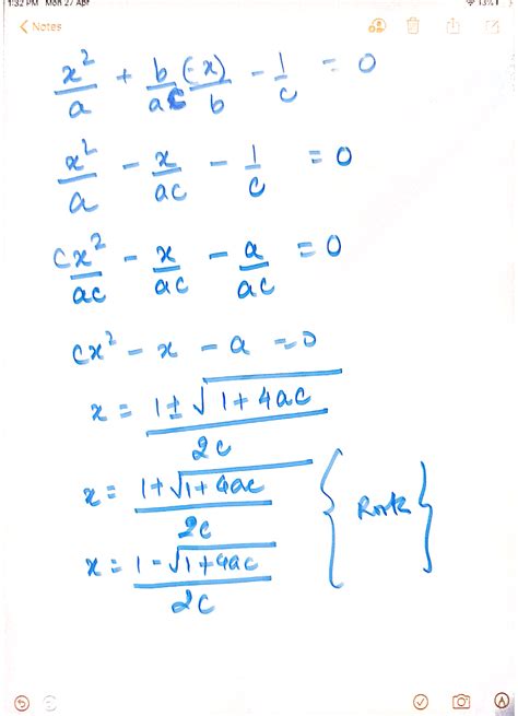 X Square By A Plus B By Ac Into Minus X By B Minus 1 By C